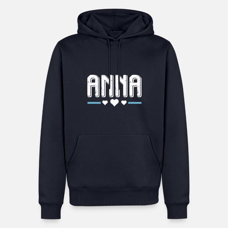 Anna - Männer Premium Bio Hoodie - Navy