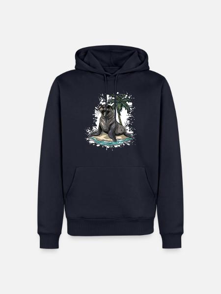 Robbe Sommer Urlaub - Männer Premium Bio Hoodie - Navy