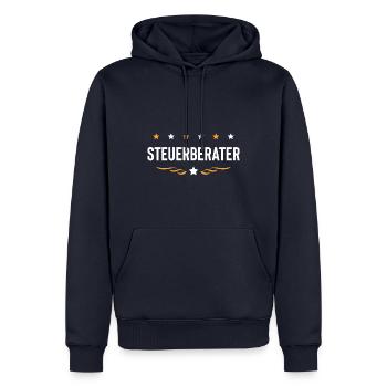 Steuerberater Beruf - Männer Premium Bio Hoodie - Navy - Vorne - Nico (187cm)