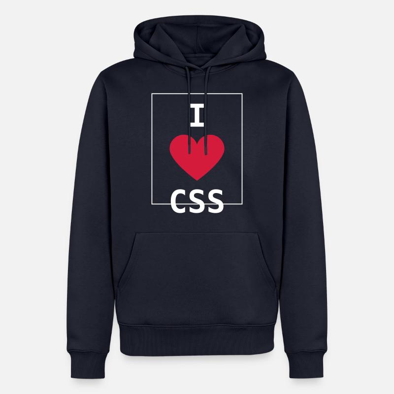 I Love CSS (Programmierer-Shirt) - Männer Premium Bio Hoodie - Navy
