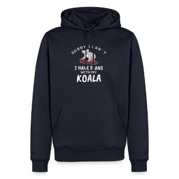 Koalabär - Männer Premium Bio Hoodie - Navy - Vorne - Nico (187cm)