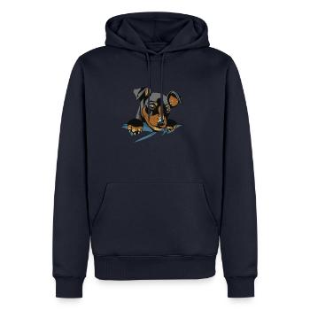 Süßer Rottweiler Mix Welpe - Hunde Liebhaber - Männer Premium Bio Hoodie - Navy - Vorne - Nico (187cm)