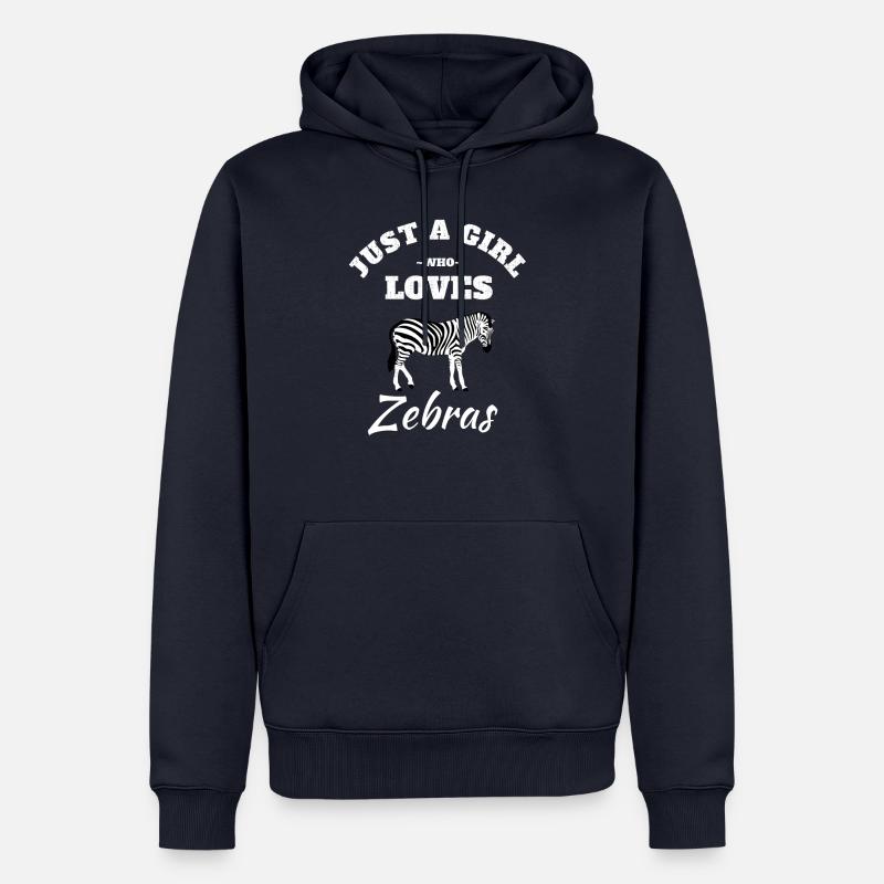 Zebra - Sweat à capuche Premium bio Homme - bleu marine