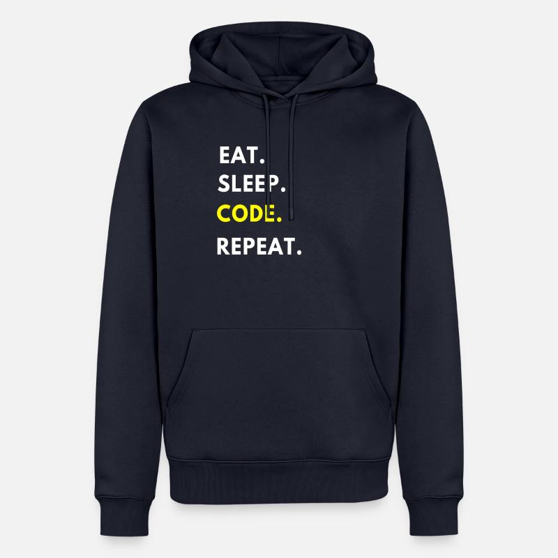 programmeur - Sweat à capuche Premium bio Homme - bleu marine