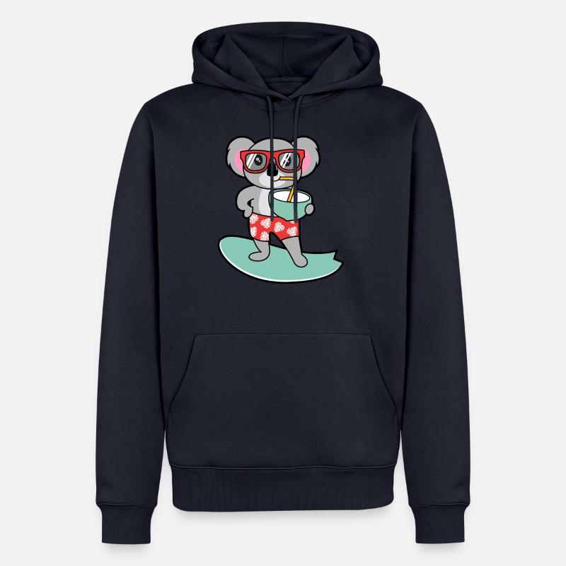 koala - Männer Premium Bio Hoodie - Navy