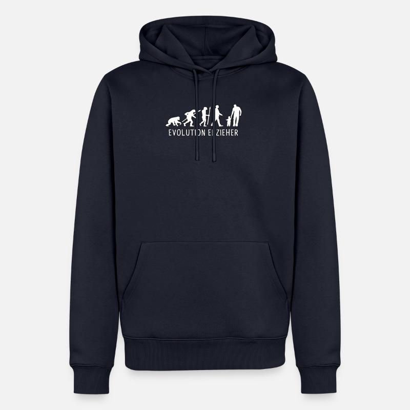 Erzieher Evolution - Männer Premium Bio Hoodie - Navy
