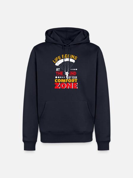 gleitschirmfliegen, gleitschirm, gleitschirmfliege - Männer Premium Bio Hoodie - Navy