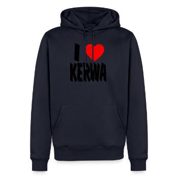 Kerwa Kirchweih Franken I Love Tracht Cadeau - Sweat à capuche Premium bio Homme - bleu marine - Devant - Nico (187cm)