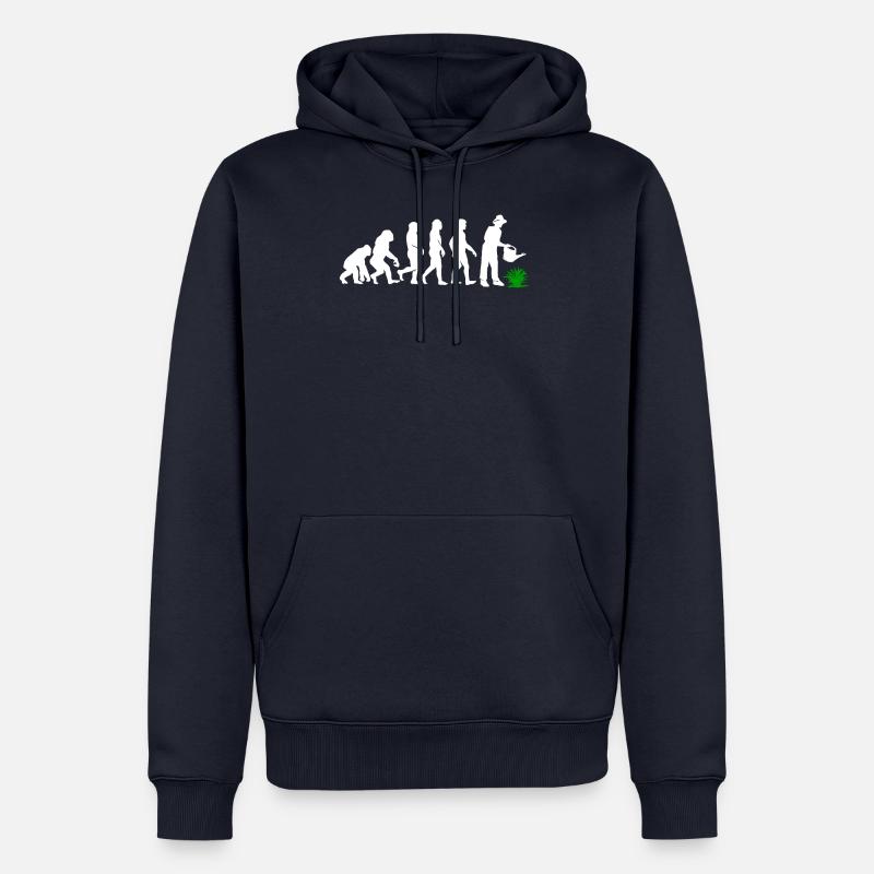 Jardinier évolution - Sweat à capuche Premium bio Homme - bleu marine
