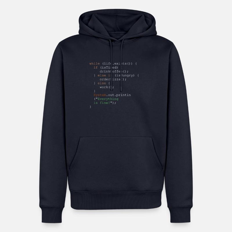 Programmierung, Programmierer und Programmcode - Männer Premium Bio Hoodie - Navy
