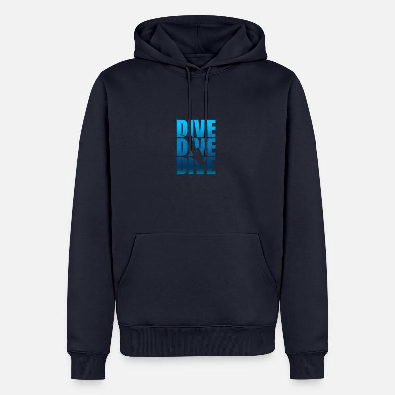 DIVE DIVE DIVE - Männer Premium Bio Hoodie - Navy