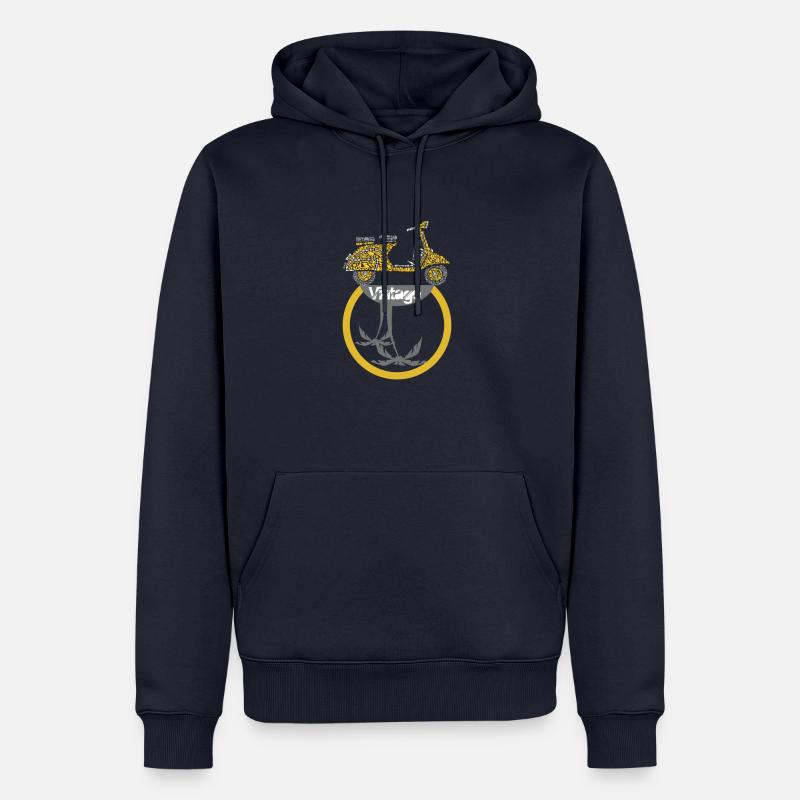 Scoot, Roller, Motorroller, Beach - Männer Premium Bio Hoodie - Navy
