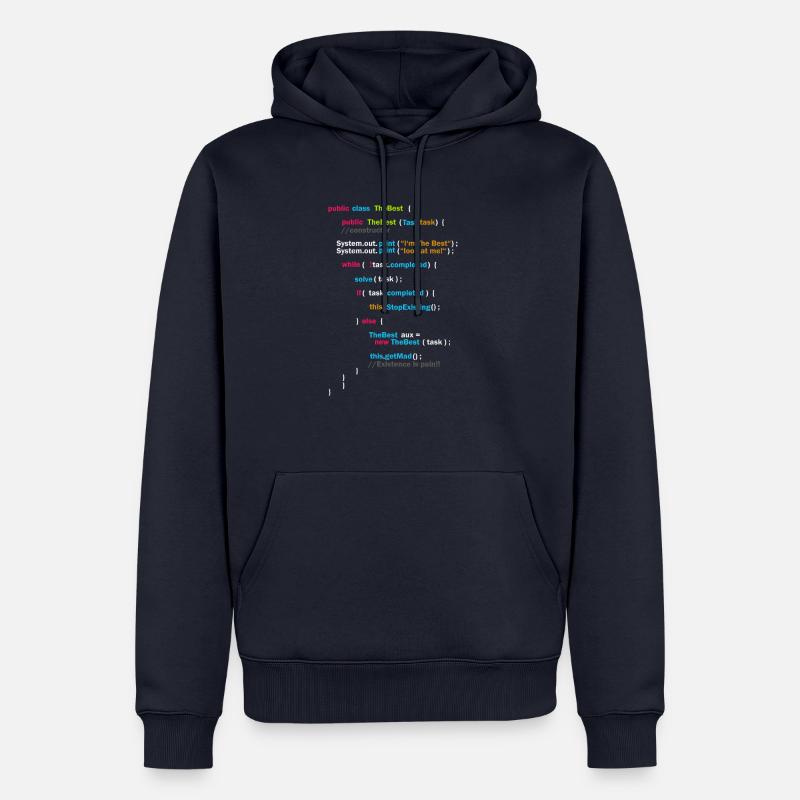 Programm Code - Männer Premium Bio Hoodie - Navy