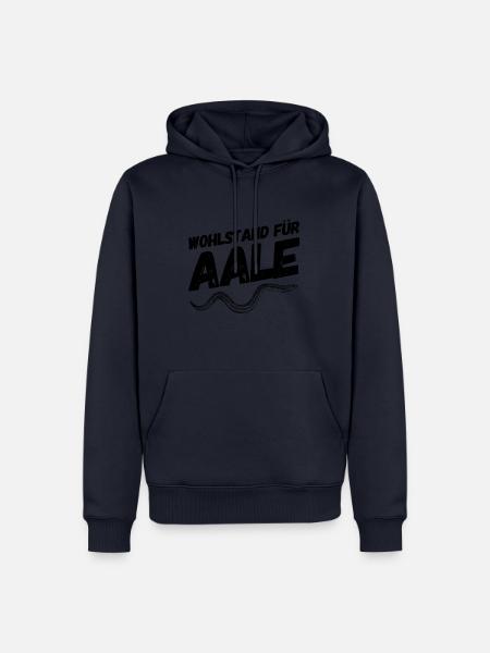 Angler Angeln Lustige Sprüche Aal - Männer Premium Bio Hoodie - Navy