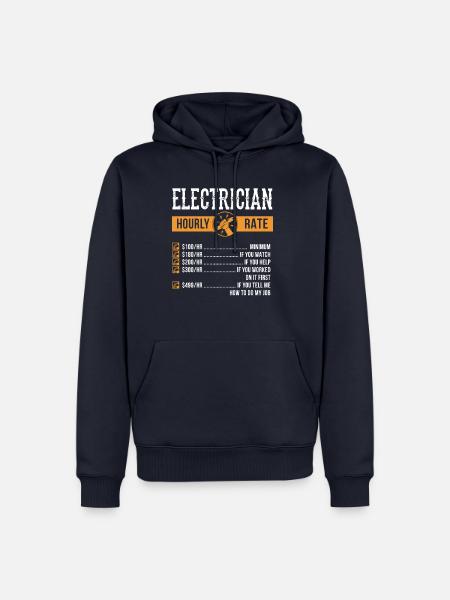 Elektriker Elektrik Elektroniker Handwerker - Männer Premium Bio Hoodie - Navy
