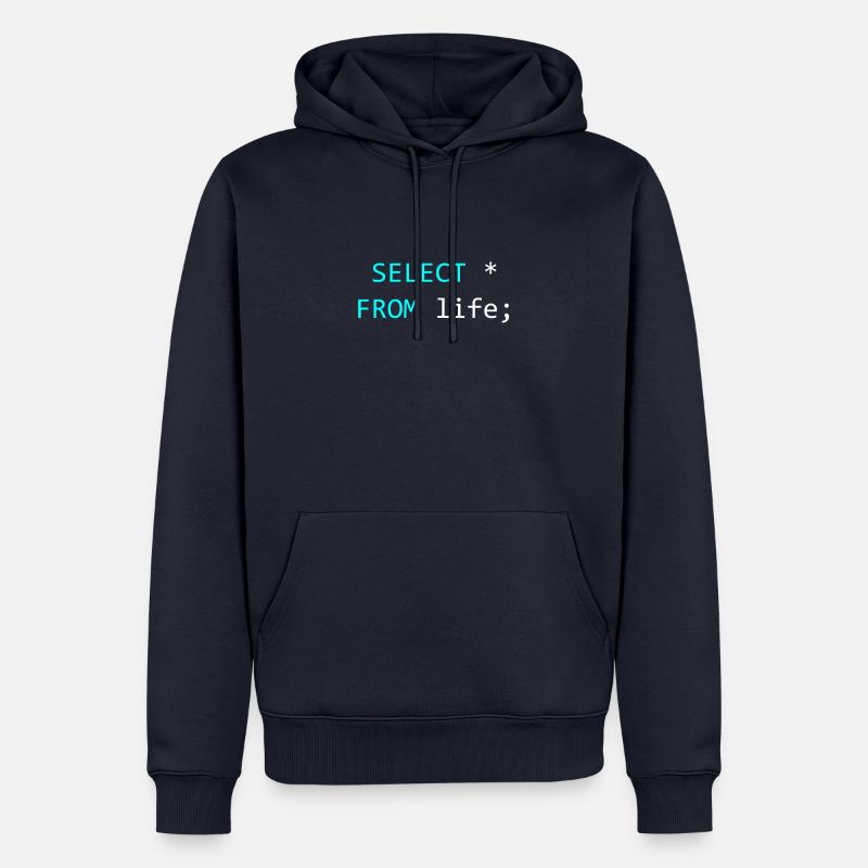 Geschenkidee für SQL-Coder - Männer Premium Bio Hoodie - Navy