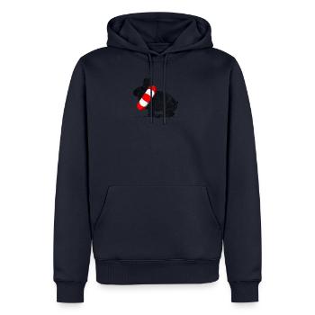 Lustiges Häschen Schwimmring Kaninchen Geschenk - Männer Premium Bio Hoodie - Navy - Vorne - Nico (187cm)