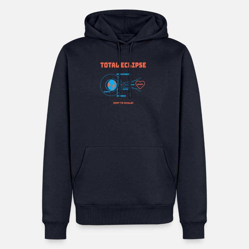 Total Eclipse Erde Mondfinsternis Sonnensystem - Männer Premium Bio Hoodie - Navy
