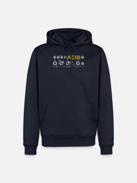 Acid Bassline für dunkle Shirts - Männer Premium Bio Hoodie - Navy