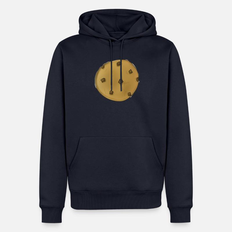 Biscuit cookie image graphique icône dessin clipart - Sweat à capuche Premium bio Homme - bleu marine