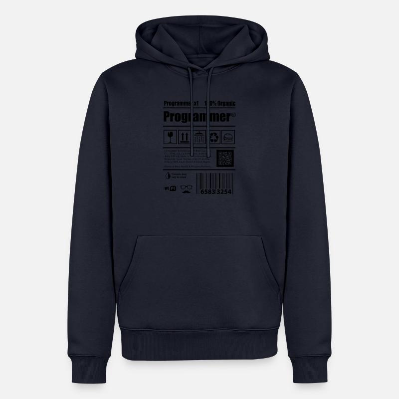 Coder Programmierer Koffein Entwickler Geschenk - Männer Premium Bio Hoodie - Navy