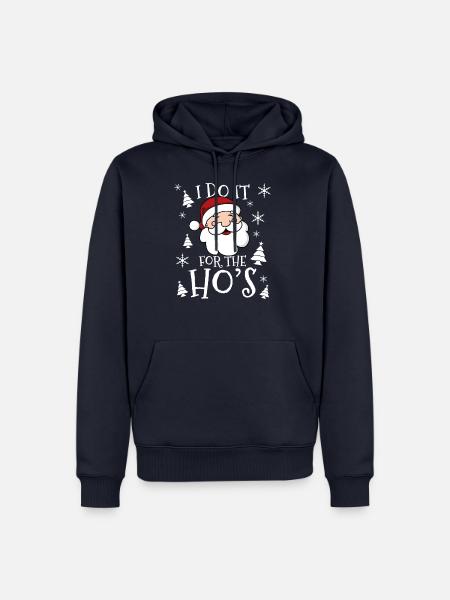 Weihnachtsmann Spruch Lustig Weihnachten Geschenk - Männer Premium Bio Hoodie - Navy