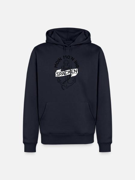 Moin Moin ihr Spacken - Männer Premium Bio Hoodie - Navy
