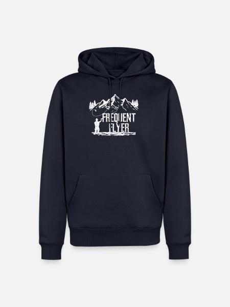 Fliegenfischen Angeln Angler Geschenk - Männer Premium Bio Hoodie - Navy