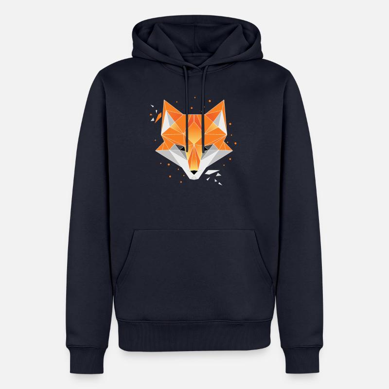 fuchs - Männer Premium Bio Hoodie - Navy
