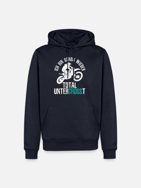 Motocross Enduro Untercrosst Motorrad Geschenk - Männer Premium Bio Hoodie - Navy