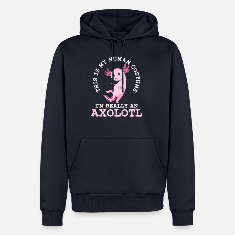 axolotl - Sweat à capuche Premium bio Homme - bleu marine