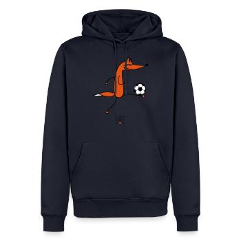Schlauer Fußballer - Männer Premium Bio Hoodie - Navy - Vorne - Nico (187cm)