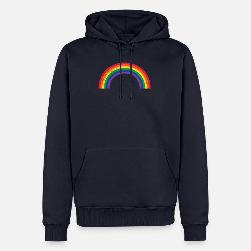 rainbow regenbogen - Männer Premium Bio Hoodie - Navy