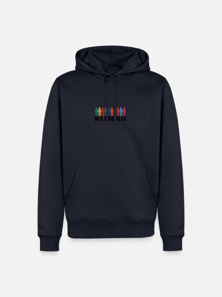 Wir sind mehr (Schwarz) - Männer Premium Bio Hoodie - Navy
