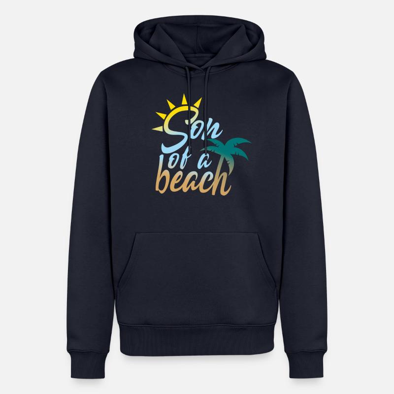Fils d'une plage - Sweat à capuche Premium bio Homme - bleu marine