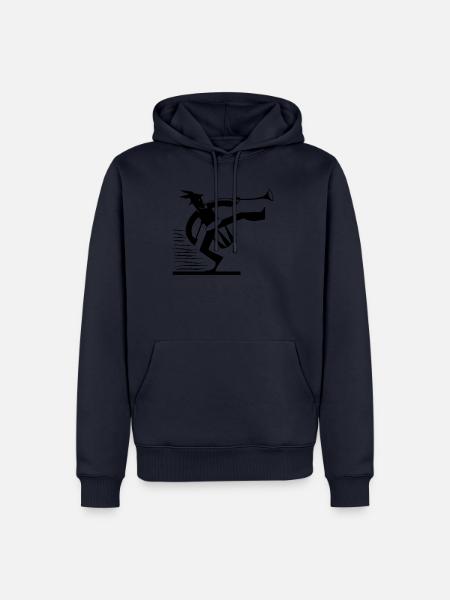 maya krieger mit trommel.krieger maya,tempel - Männer Premium Bio Hoodie - Navy