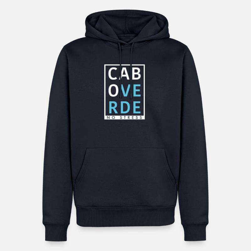 Cap-Vert Cabo Verde No Stress Design - Sweat à capuche Premium bio Homme - bleu marine