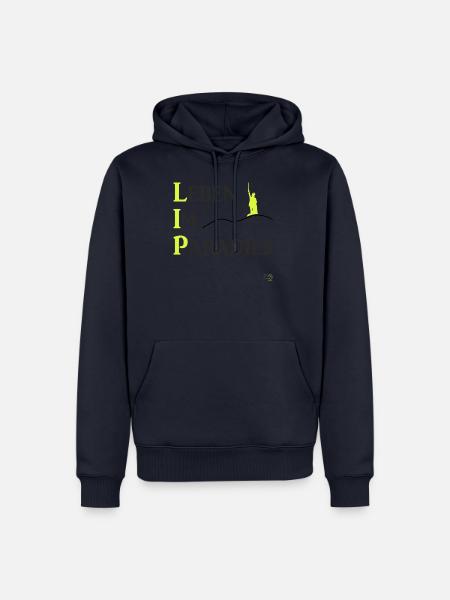 LIP Leben im Paradies, Kreis Lippe Hermannsdenkmal - Männer Premium Bio Hoodie - Navy