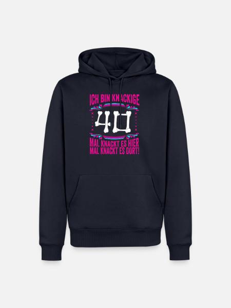 40. Geburtstag Alter Sack 40 Alte Schachtel 40 - Männer Premium Bio Hoodie - Navy
