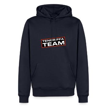 Teneriffa Team - Männer Premium Bio Hoodie - Navy - Vorne - Nico (187cm)