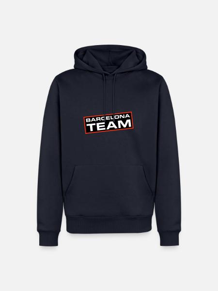 L’équipe de Barcelone - Sweat à capuche Premium bio Homme - bleu marine