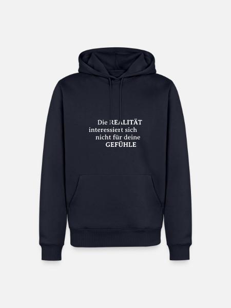 Die Realität - Männer Premium Bio Hoodie - Navy
