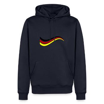 L’équipe Germany Line Germany - Sweat à capuche Premium bio Homme - bleu marine - Devant - Nico (187cm)