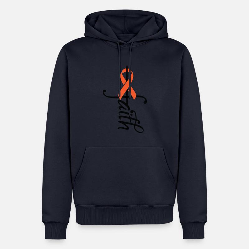 Ruban sensibilisation à la MPOC - Sweat à capuche Premium bio Homme - bleu marine