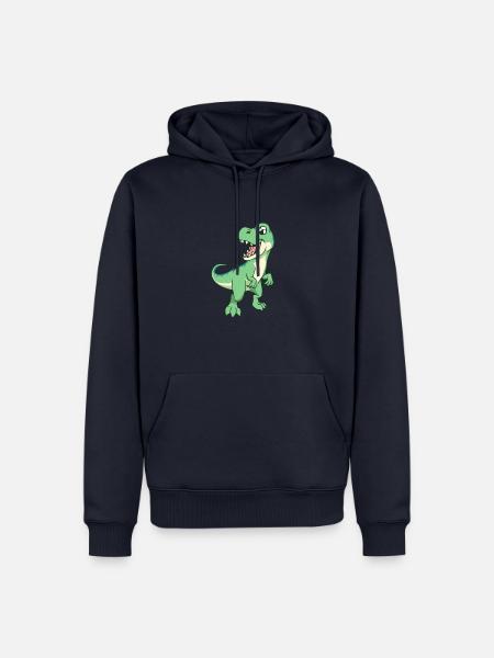 Kawaii TREX - Männer Premium Bio Hoodie - Navy