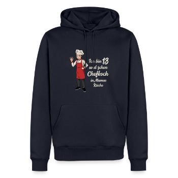 Ich bin 13 - Jungen Koch - Männer Premium Bio Hoodie - Navy - Vorne - Nico (187cm)