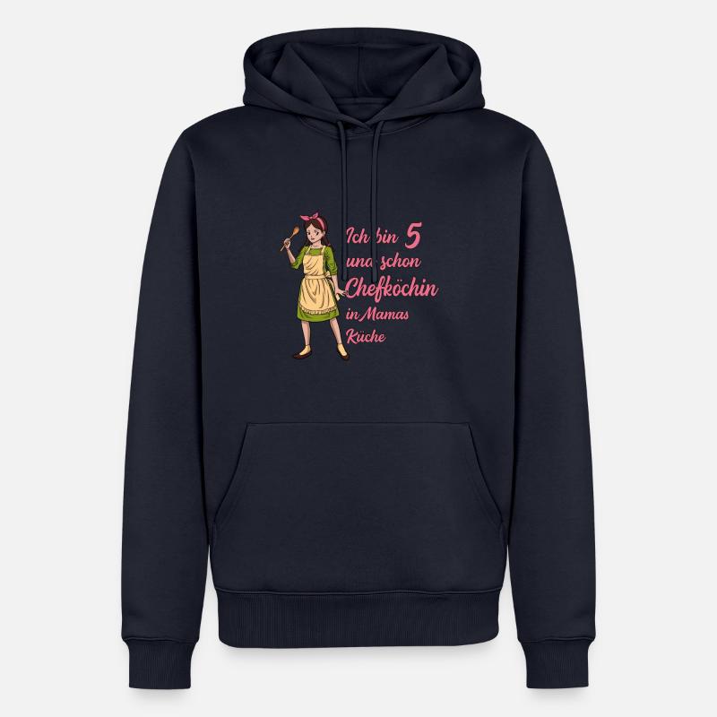 Ich bin 5 - Mädchen Koch - Männer Premium Bio Hoodie - Navy