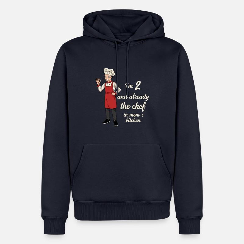 I’m 2 - Jeune Chef - Sweat à capuche Premium bio Homme - bleu marine