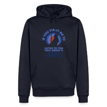 Parlez de chien Golden Retriever - Sweat à capuche Premium bio Homme - bleu marine - Devant - Nico (187cm)