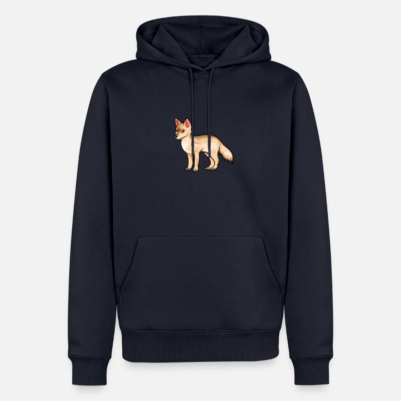 Zeichnung eines Swiftfuchs - Männer Premium Bio Hoodie - Navy
